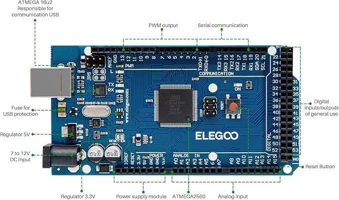 Arduino MEGA 2560 R3 + USB Cable - Image 2