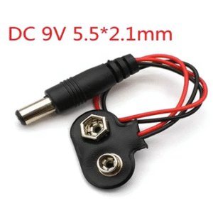 9V Battery Clip with DC Jack