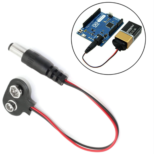 9V Battery Clip with DC Jack - Image 2