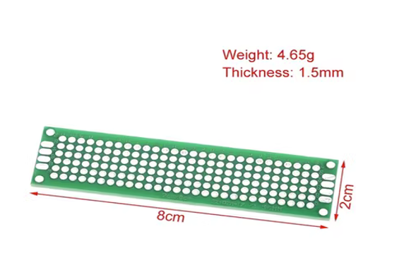 Double-Sided PCB Prototype Boards (2x8)