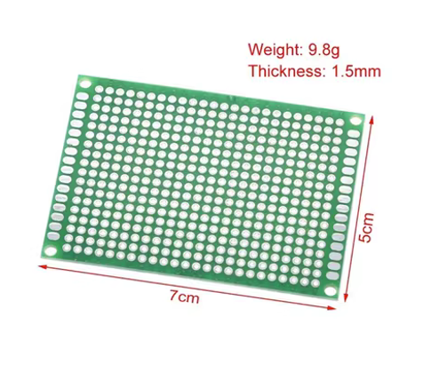 Double-Sided PCB Prototype Boards (5x7)