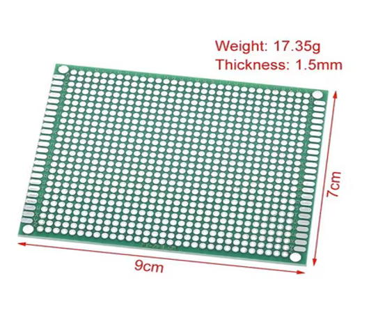 Double-Sided PCB Prototype Boards (7x9)