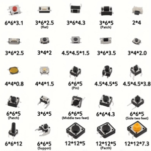 125pcs (5 units of each 25 Types) Tactile Push Button Switch Assortment Kit